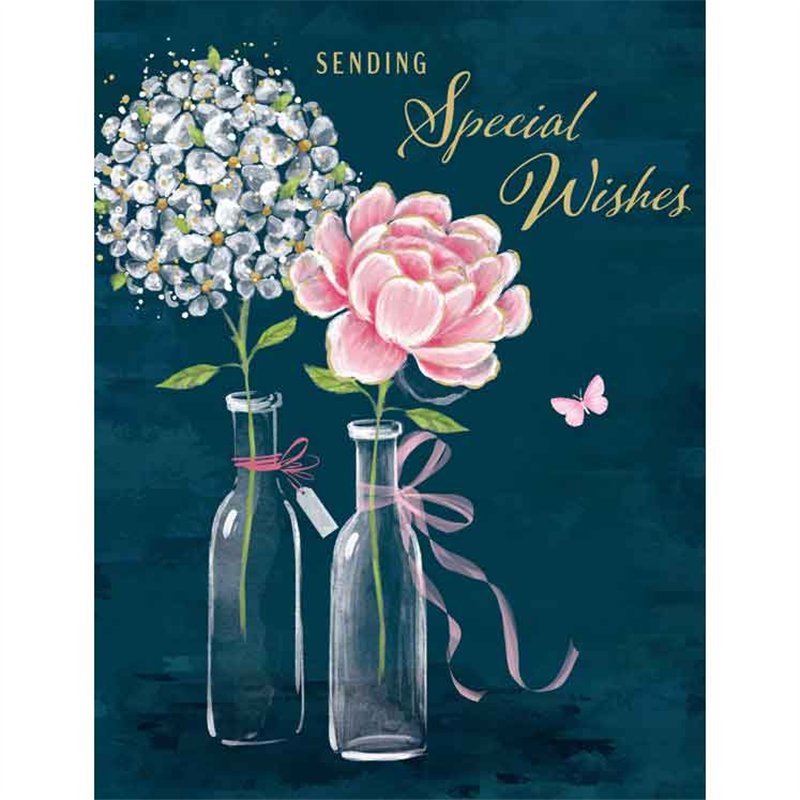 C50 VASE BIRTHDAY FEMALE LIMELIGHT PICCADILLY GREETINGS 6S
