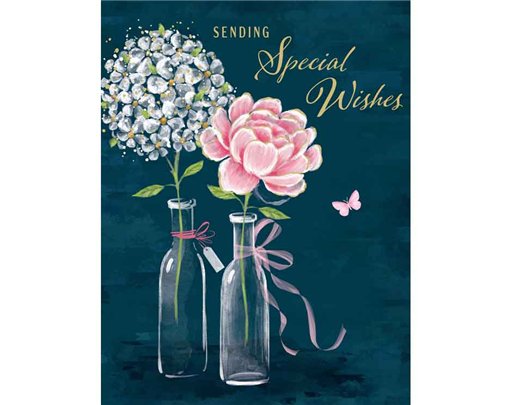 C50 VASE BIRTHDAY FEMALE LIMELIGHT PICCADILLY GREETINGS 6S