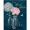 C50 VASE BIRTHDAY FEMALE LIMELIGHT PICCADILLY GREETINGS 6S