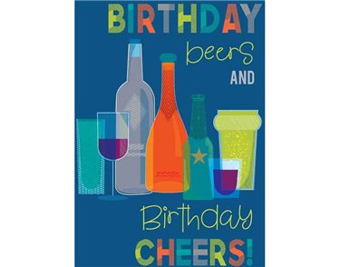 C50 BEERS BIRTHDAY MALE LIMELIGHT PICCADILLY GREETINGS 6S