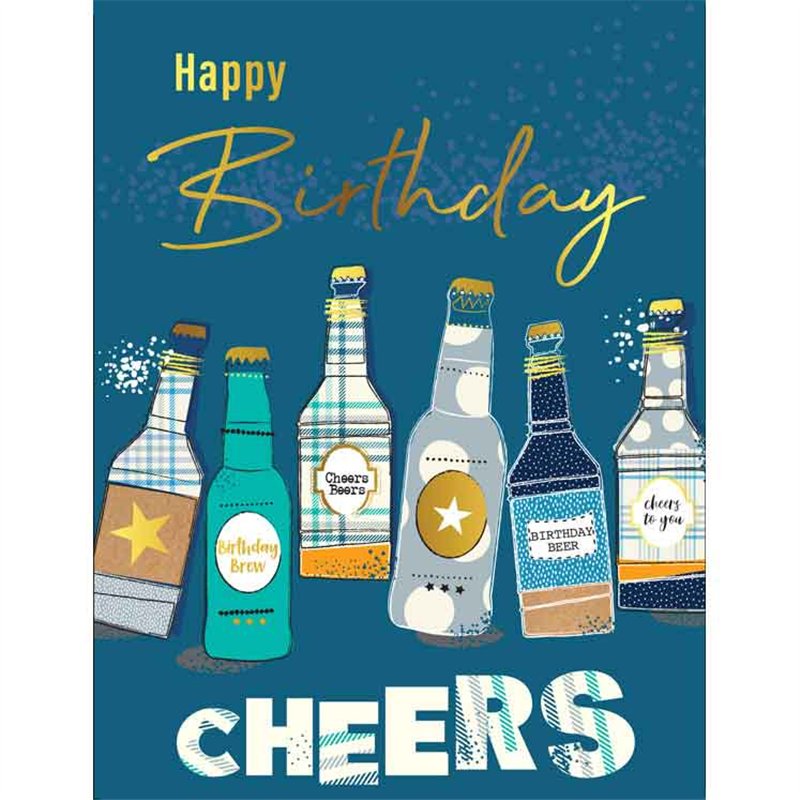 C50 BOTTLES BIRTHDAY MALE LIMELIGHT PICCADILLY GREETINGS 6S