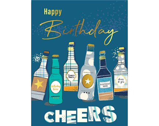 C50 BOTTLES BIRTHDAY MALE LIMELIGHT PICCADILLY GREETINGS 6S