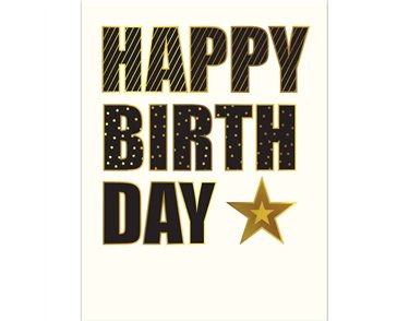 C50 BOLD TYPE BIRTHDAY MALE LIMELIGHT PICCADILLY GREETINGS 6S