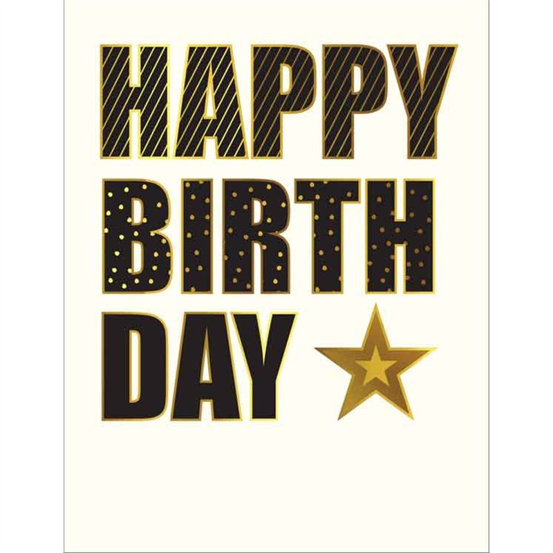 C50 BOLD TYPE BIRTHDAY MALE LIMELIGHT PICCADILLY GREETINGS 6S