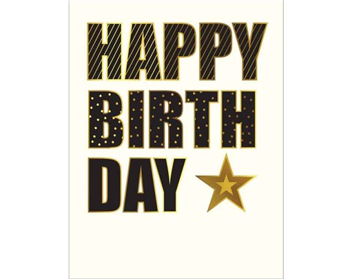 C50 BOLD TYPE BIRTHDAY MALE LIMELIGHT PICCADILLY GREETINGS 6S