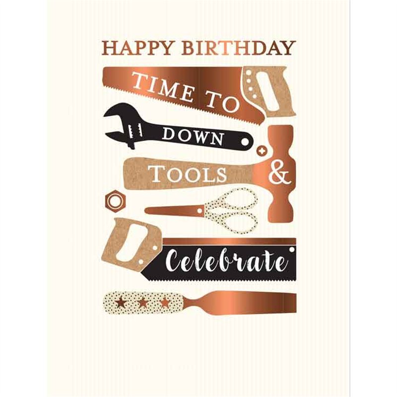 C50 TOOLS BIRTHDAY MALE LIMELIGHT PICCADILLY GREETINGS 6S