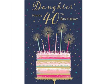 C75 AGE 40 DAUGHTER BIRTHDAY LIMELIGHT PICCADILLY GREETINGS 6S