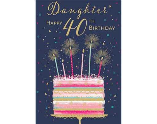 C75 AGE 40 DAUGHTER BIRTHDAY LIMELIGHT PICCADILLY GREETINGS 6S