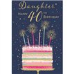 C75 AGE 40 DAUGHTER BIRTHDAY LIMELIGHT PICCADILLY GREETINGS 6S