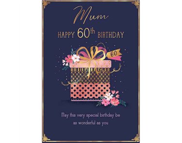 C75 AGE 60 MUM BIRTHDAY LIMELIGHT PICCADILLY GREETINGS 6S