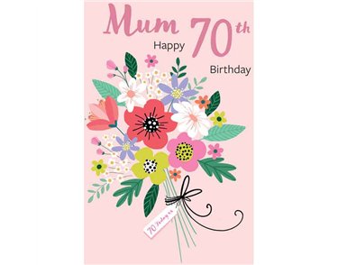 C75 AGE 70 MUM BIRTHDAY LIMELIGHT PICCADILLY GREETINGS 6S
