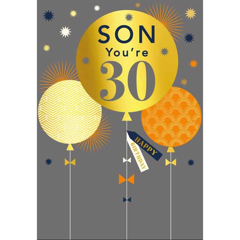 C75 AGE 30 SON BIRTHDAY LIMELIGHT PICCADILLY GREETINGS 6S