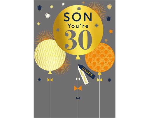 C75 AGE 30 SON BIRTHDAY LIMELIGHT PICCADILLY GREETINGS 6S