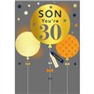 C75 AGE 30 SON BIRTHDAY LIMELIGHT PICCADILLY GREETINGS 6S