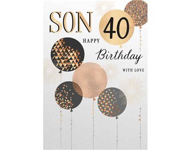 C75 AGE 40 SON BIRTHDAY LIMELIGHT PICCADILLY GREETINGS 6S