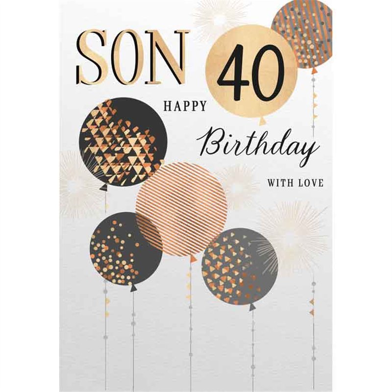 C75 AGE 40 SON BIRTHDAY LIMELIGHT PICCADILLY GREETINGS 6S