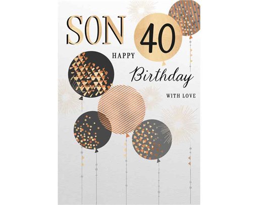C75 AGE 40 SON BIRTHDAY LIMELIGHT PICCADILLY GREETINGS 6S