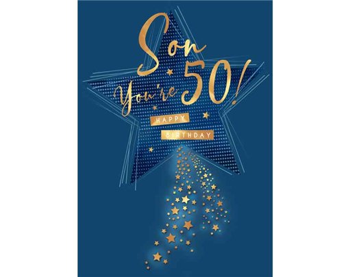 C75 AGE 50 SON BIRTHDAY LIMELIGHT PICCADILLY GREETINGS 6S