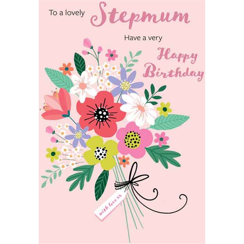 C75 STEPMUM BIRTHDAY LIMELIGHT PICCADILLY GREETINGS 6S