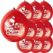 (10) 9IN SANTA BALLOONS