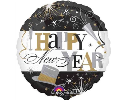 ELEGANT NEW YEAR 18IN FOIL BALLOON