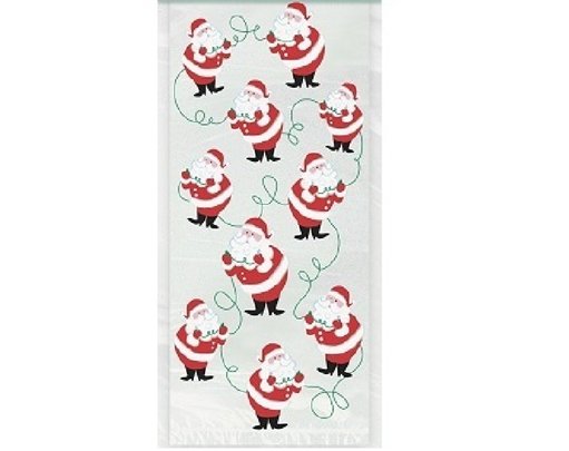 (20) TWINKLE SANTA CELLO BAGS