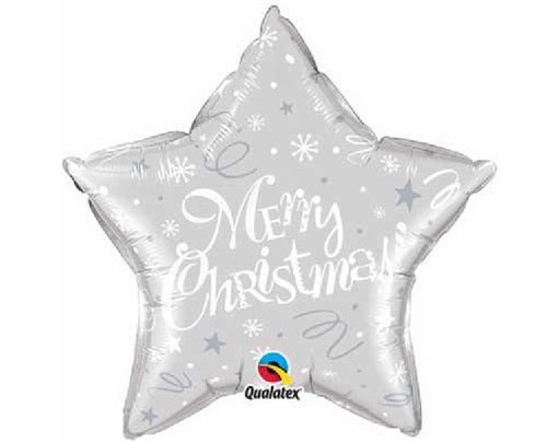 20IN MERRY CHRISTMAS SILVER STAR FOIL
