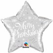 20IN MERRY CHRISTMAS SILVER STAR FOIL