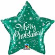 20IN MERRY CHRISTMAS GREEN STAR FOIL