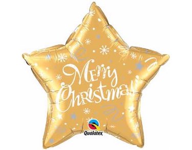 20IN MERRY CHRISTMAS GOLD STAR FOIL