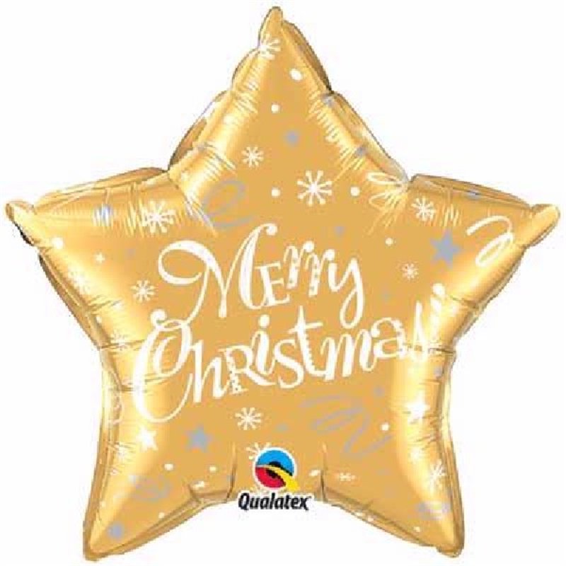 20IN MERRY CHRISTMAS GOLD STAR FOIL