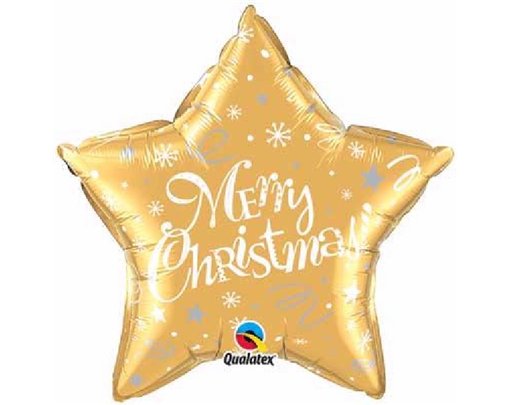 20IN MERRY CHRISTMAS GOLD STAR FOIL