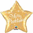 20IN MERRY CHRISTMAS GOLD STAR FOIL