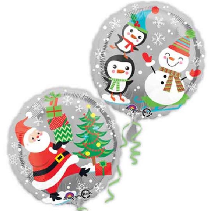 18in SNOWMAN & PENGUINS FOIL BALLOON