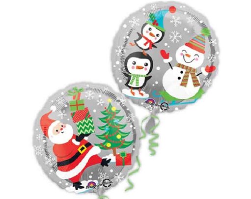 18in SNOWMAN & PENGUINS FOIL BALLOON