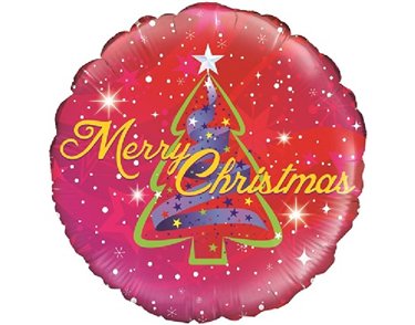RIBBON TREE CHRISTMAS 18IN FOIL BALLOON