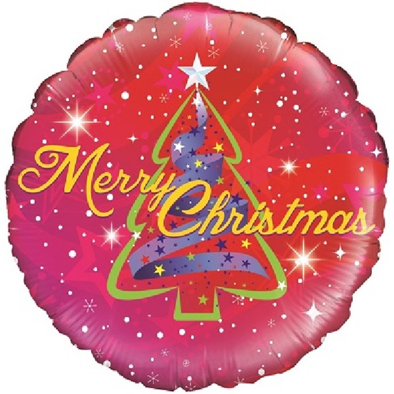 RIBBON TREE CHRISTMAS 18IN FOIL BALLOON