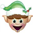 35IN CHRISTMAS ELF S/SHAPE
