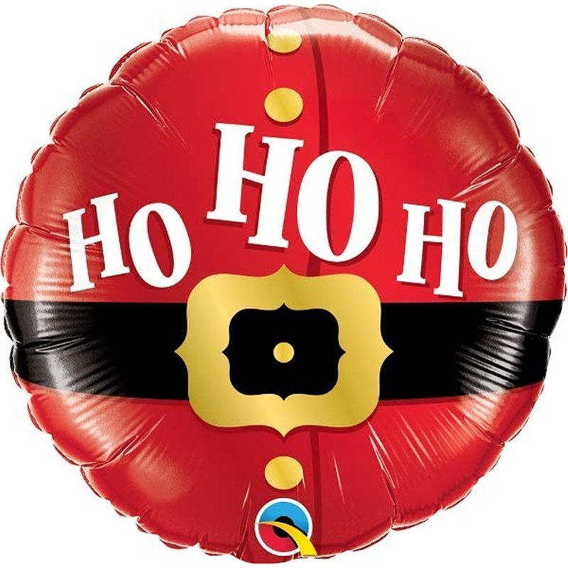 18IN HO HO HO SANTAS BELT FOIL BALLOON