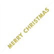 9FT GOLD GLITTER MERRY XMAS BANNER
