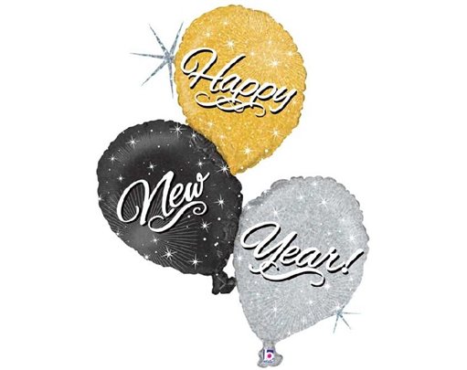 40IN HAPPY NEW YEAR BALLOON TRIO FOIL
