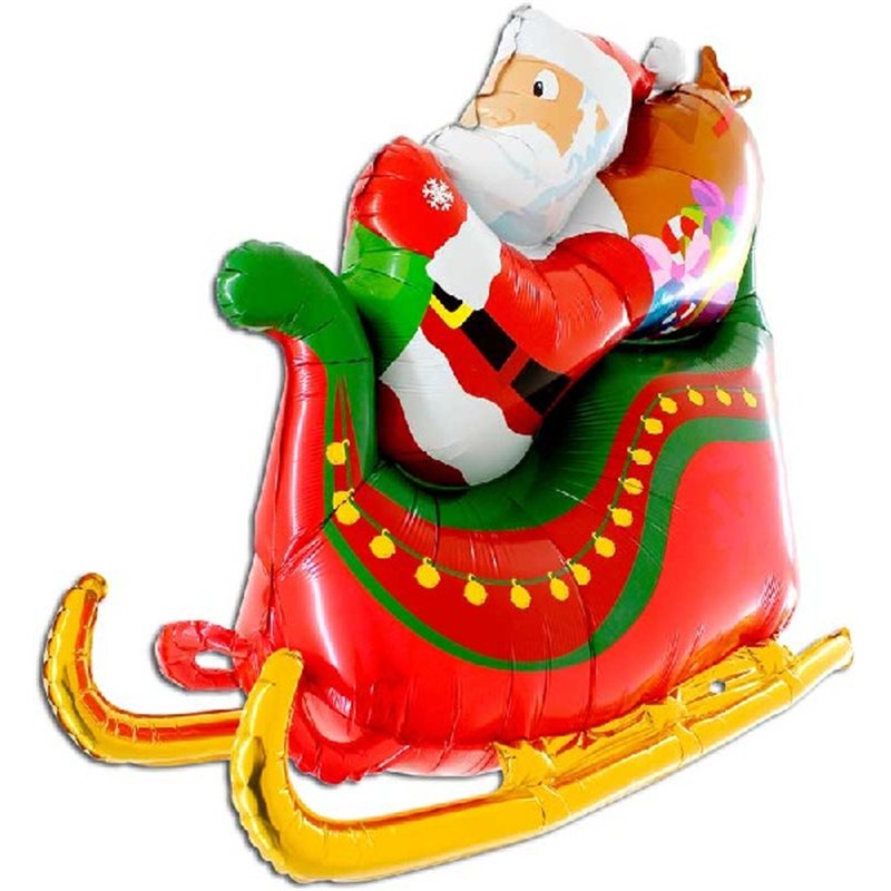 46in SANTA SLEIGH 3D FOIL BALLOON