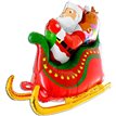 46in SANTA SLEIGH 3D FOIL BALLOON