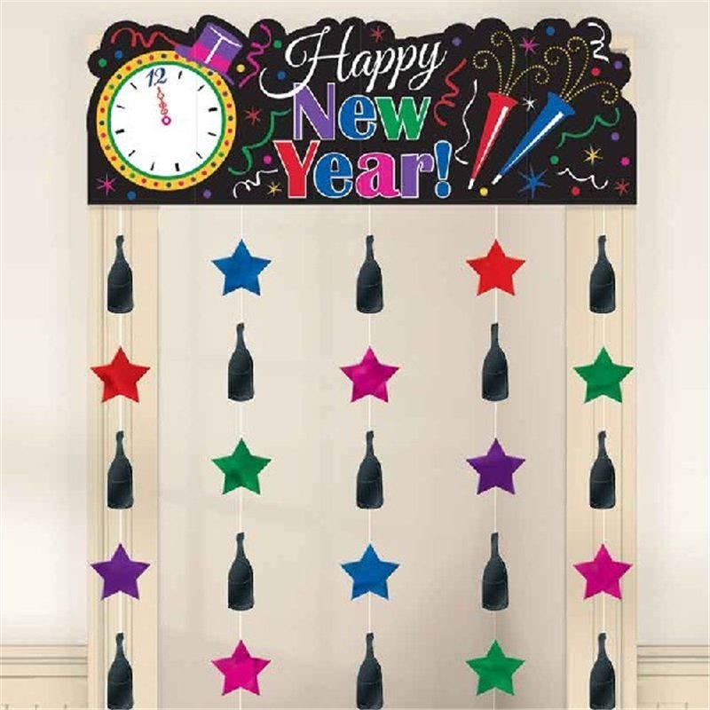 MULTI COLOUR NEW YEAR DOOR CURTAIN