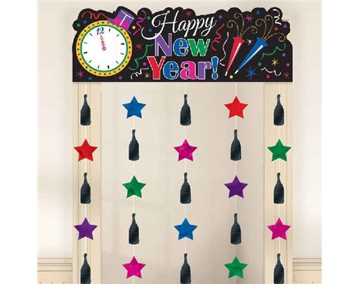 MULTI COLOUR NEW YEAR DOOR CURTAIN