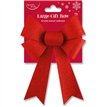 LARGE RED GLITTER BOW  6S
