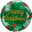 18in CHRISTMAS GREENS & BERRIES FOIL