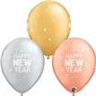 (25) 11in NEW YEAR SPARKLES & DOTS QUALATEX