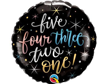 18in FIVE FOUR THREE TWO ONE FOIL BALLOON