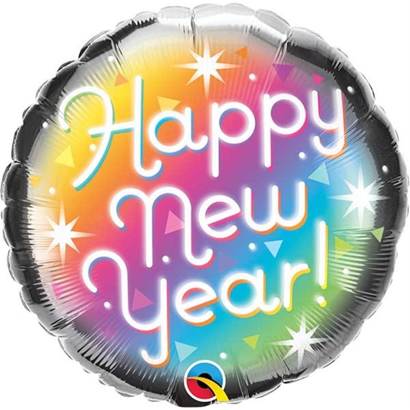 18in NEW YEAR PRISMATIC FOIL BALLOON